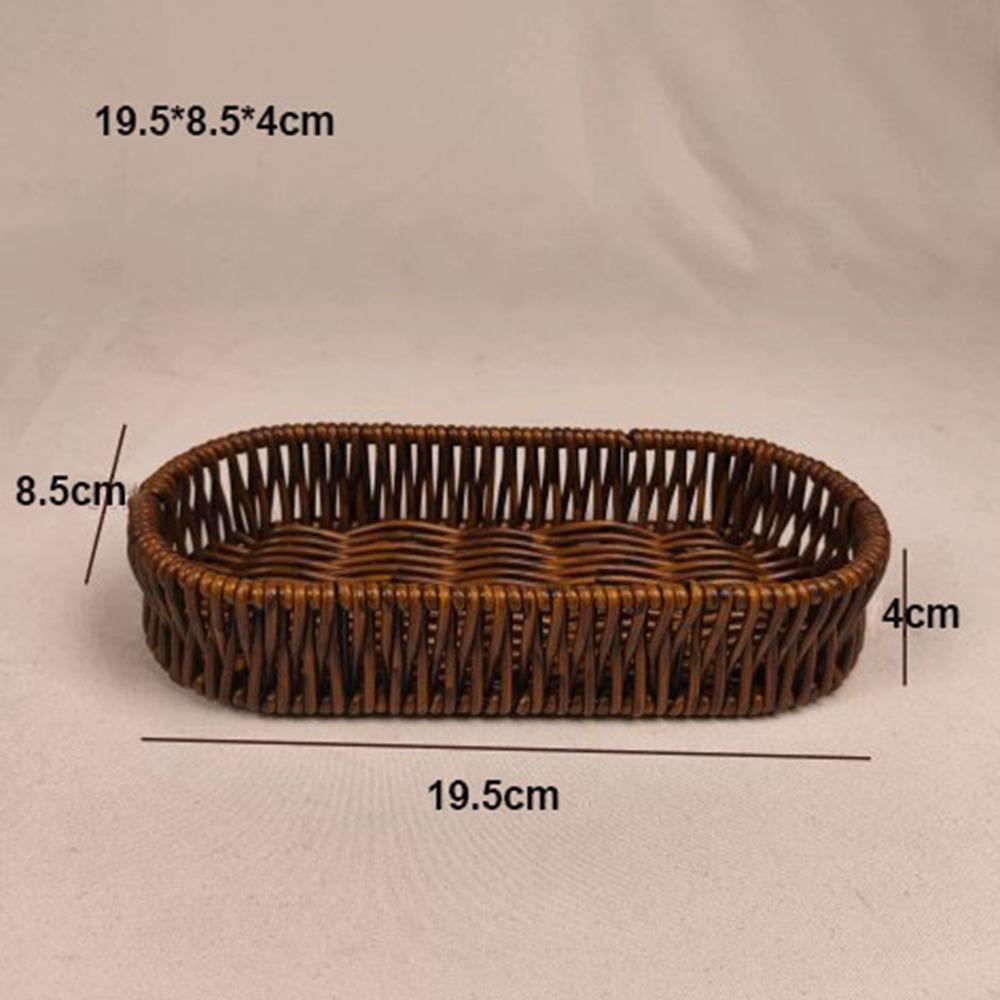 Hardness Rattan Wicker Woven Serving Baskets Handwoven 6 Styles Drain Chopstick Fork Spoon Holder Household Rattan Basket