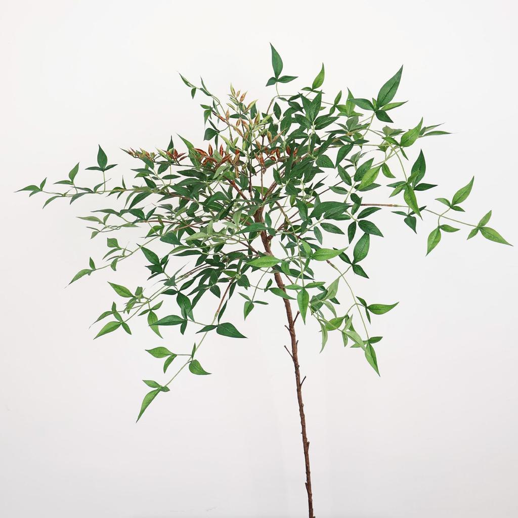 Artificial Nandina Domestica Green Plant: New Chinese Style Decorative Potted Shrub for Home or Hotel