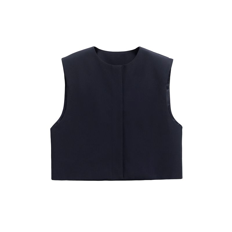 Kaslead New Arrival Women's Fashion Style Fashion Minimalist All-Matching Sleeveless Round Neck Vest 1478326