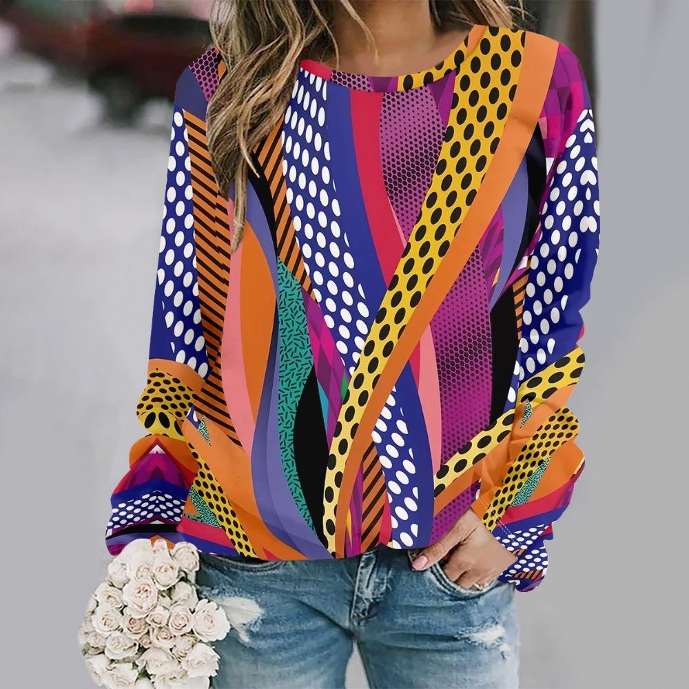 Plus size European and American Fashion 2025 Women's Elegant V-neck Long Sleeve T-shirt