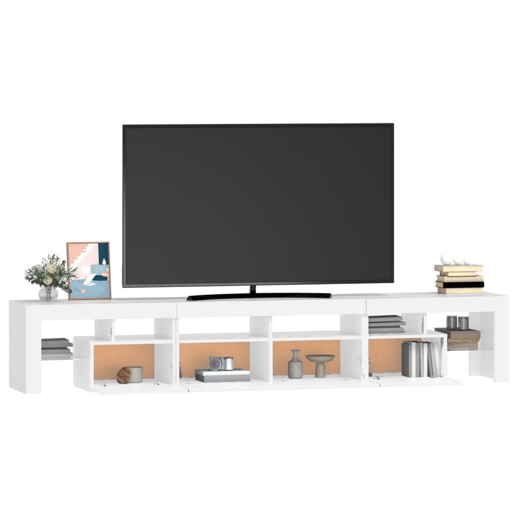 Vidaxl Szafka Pod Tv Z Oświetleniem Led, Biała, 230X36,5X40 Cm