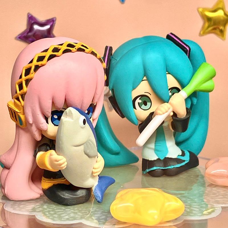 Anime Hatsune Miku Gashapon Toys Hide and Seek Series Cartoon Figures Megurine Kagamine Rin Len Model Ornament Dolls Gifts
