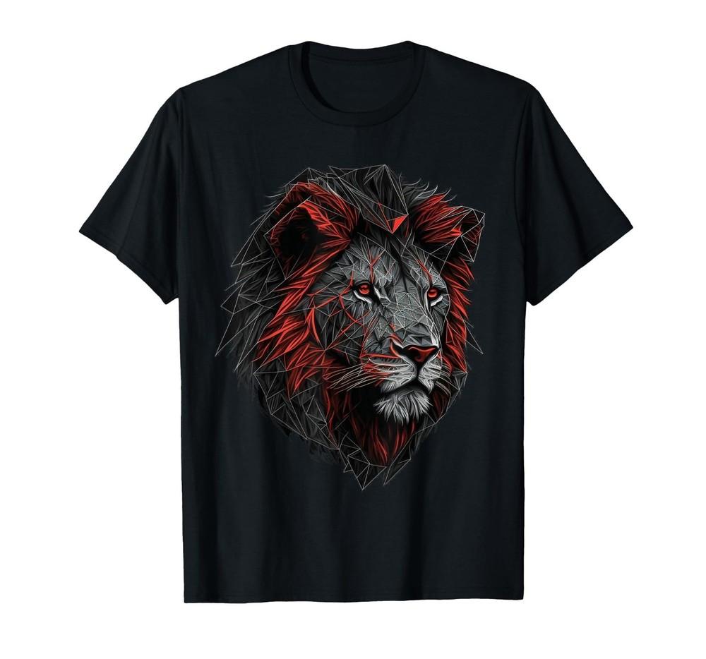 

Lion Animal Print Art Polygon Lion T-Shirt L