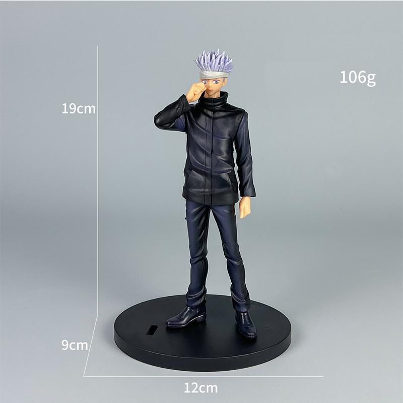 4pcs/set Gojo Satoru Anime Jujutsu Kaisen Action Model Itadori Yuji Seated Noodle Stopper Model Toys Dolls Collection Hobbies