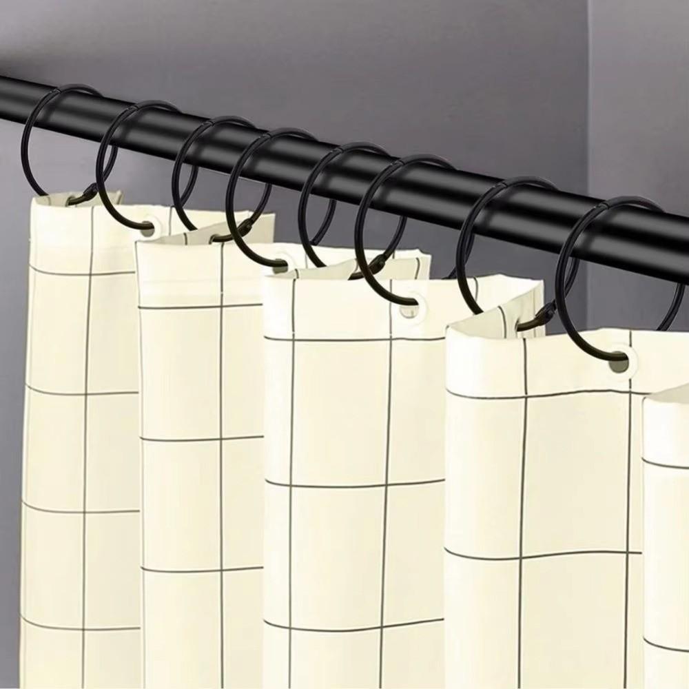 12PCS Circular Shower Curtain Hooks Rust Proof Curtain Rings Curtain Hang Holder Curtain Rod