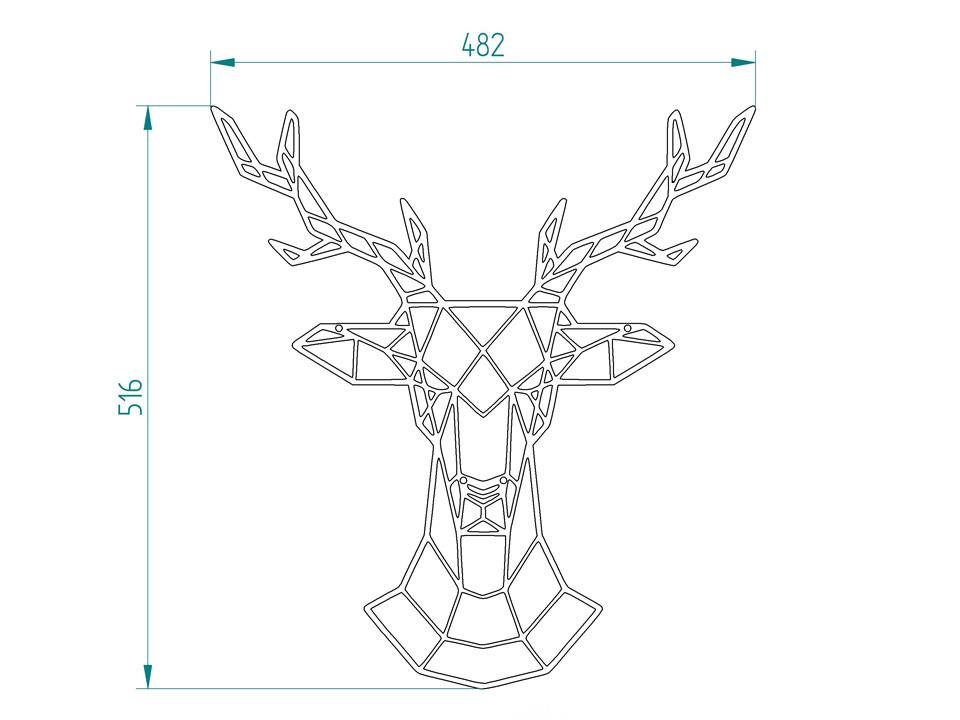 Decorizzly® 3D Deer Metal Decoration