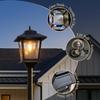 PASAMIC Lampadaires Solaires Extérieurs, Lot de 2 Lampadaires Solaires 63" Imperméables avec 1 Ampoule Remplaçable, Lumière Blanche Chaude Crépuscule à l'Aube pour Jardin,