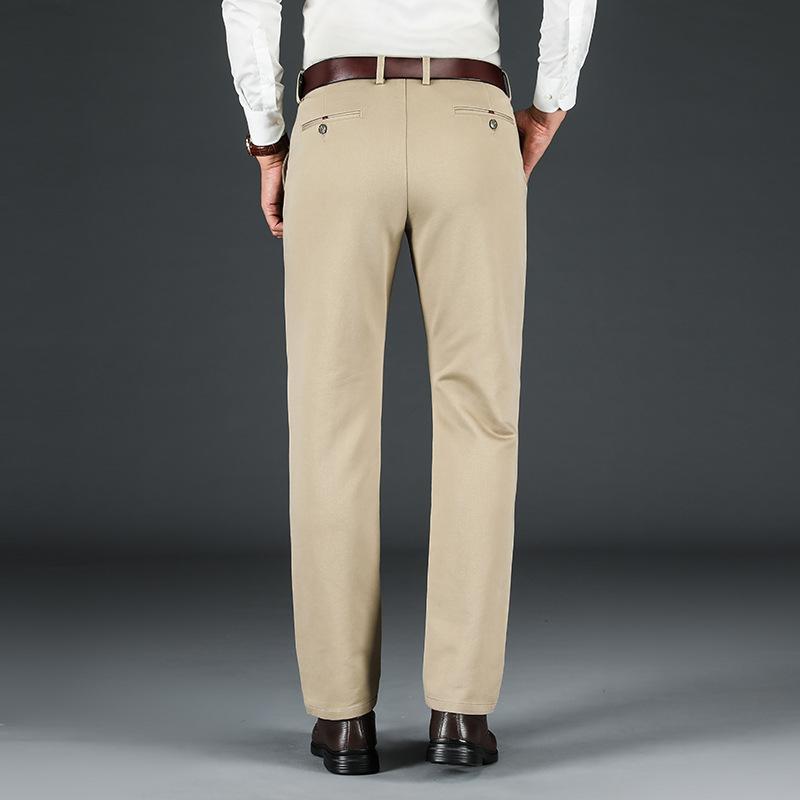 Spodnie codzienne Męskie elastyczne, proste rurki, luźne spodnie biznesowe. Spodnie męskie. Wiosenne, zwykłe, bawełniane spodnie męskie z modalu