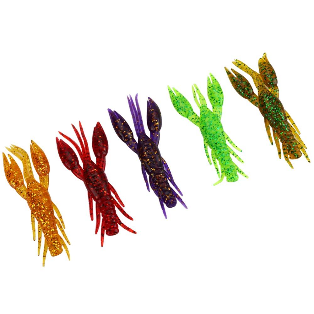 30PCS PVC Crawfish Fishing Baits Soft Fishing Lures Durable Crawfish Fishing Lures  Bass Fishing
