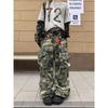 American vibe retro multi-pocket cannonball pants camouflage pants loose overalls casual couple trousers