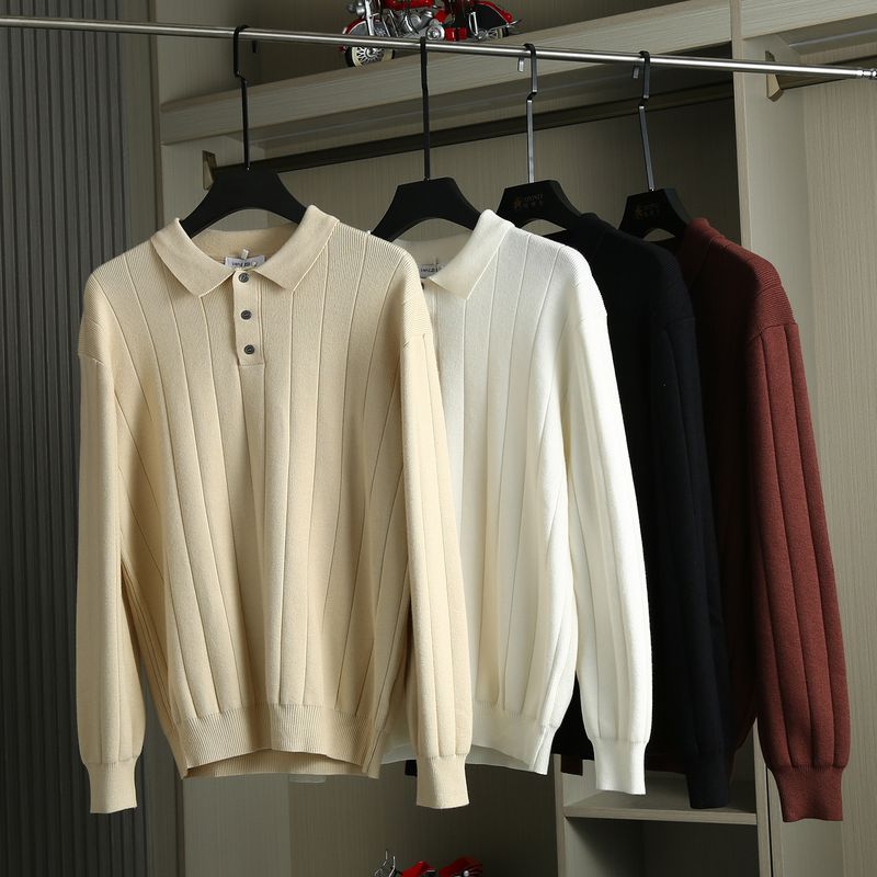 Spring and Autumn European Surplus Men's Casual Knitwear Export Surplus Spring and Autumn New Trendy Brand Sweater for Men