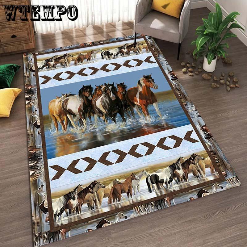 Nordic Countryside Style Carpet Bedroom Sofa Tea Table Tatami Cartoon Long Strip Home Living Room Floor Mat