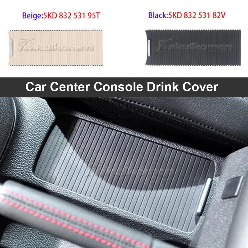 For VW Golf 6 2009-2014 Sagitar 2006-14 Center Armrest BoxCover Plate Cup Holder Pull Curtain Glove Box Sliding Cover 5KD832531