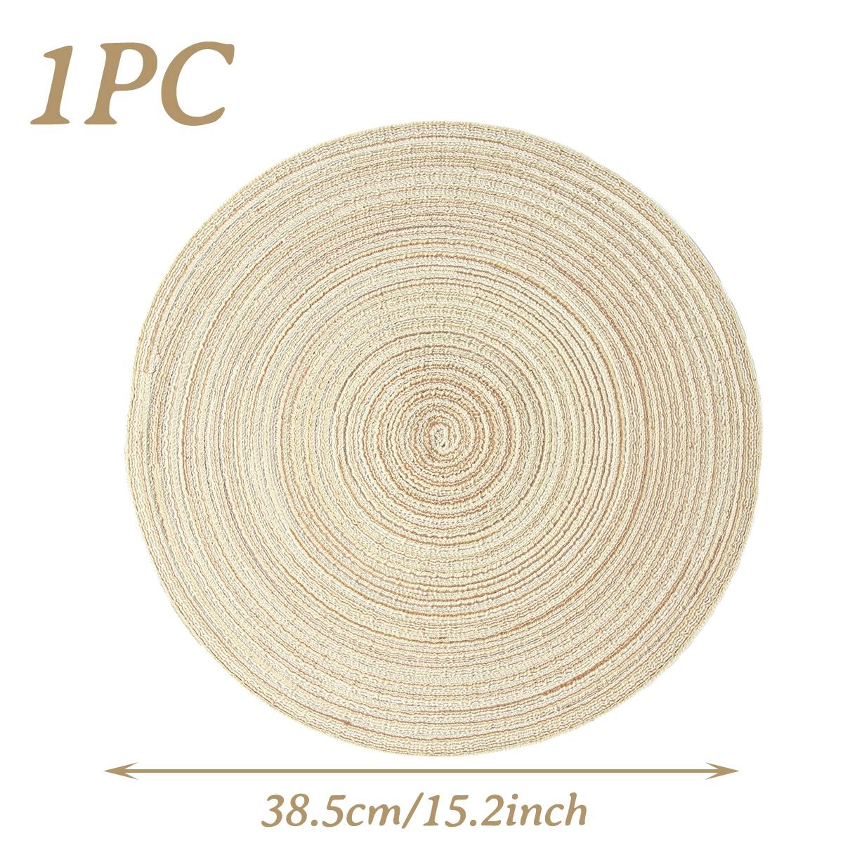 

Круглый льняной джутовый мешковина подставка для стола коврик для обеденного стола чайные чашки тарелки коврик для дома свадьба день рождения украшение