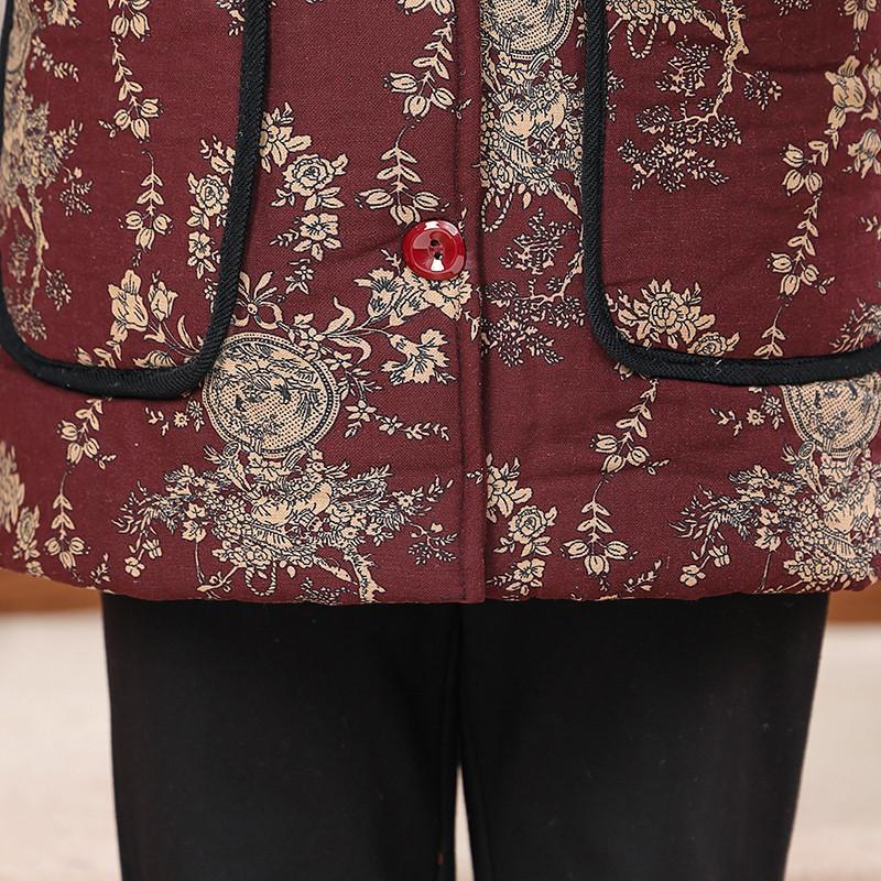 Middle-aged and Elderly Women's Down and Down Padded Jacket Mothers Wear Winter Jackets for The Elderly