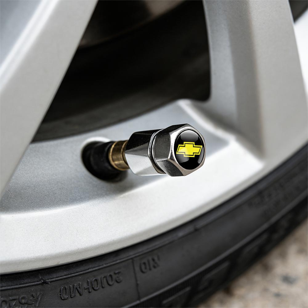 CCTNM1 4Pcs Metal Car Wheel Tire Valve Air Caps Stem Cover For Chevrolet Cruze Sonic Spark Onix Sail Camaro Colorado Trax Corsa Volt