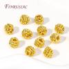 Metal Ball Weave Spacer Beads 18K Gold Plated Separator For Beads Bracelet Beads High Quality DIY Jewelry Accessories