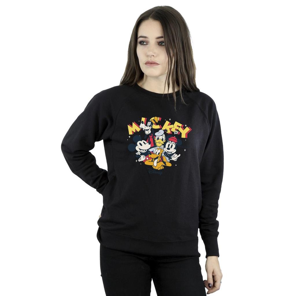 Disney Womens/Ladies Mickey Mouse Group Sweatshirt