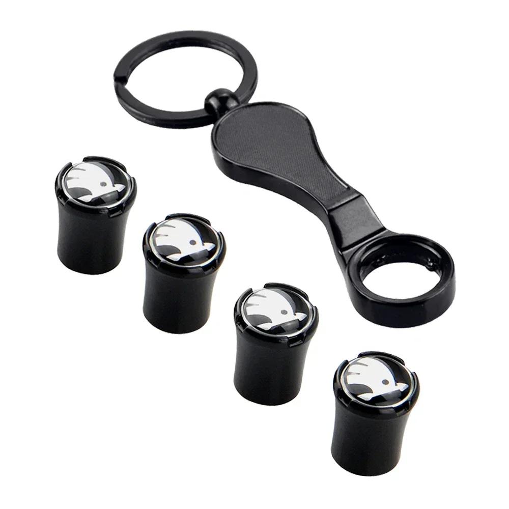 HLLQ9 Car Styling Tire Valve Caps for Skoda Superb Kamiq Fabia Rapid Kodiaq Octavia 2 A7 Tour RS Yeti Wheel Car Tire Cover Decoration
