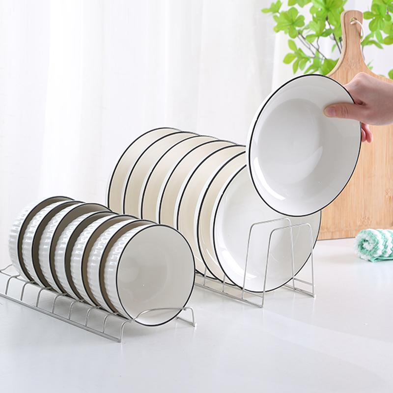 Stainless Steel Dish Draining Rack Kitchen Pot Lid Plates Storage Racks Multipurpose Shelf Bowl Drying Holder Kitchen Organizer