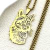 Hiphop Cat Head Animal Chain For Women Men Stainless Steel Gold Color Kitty Party Trendy Male Pendant Necklaces Jewelry Gifts