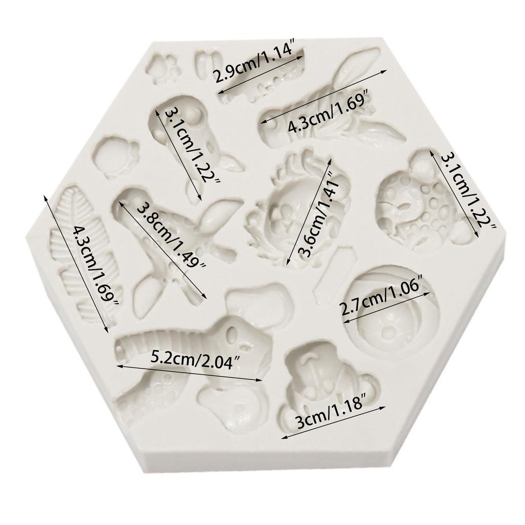 Cake Mould Animal Shape Silicone Material Fondant Mould Chocolate Moulds Baking Gadget for Home Kitchen DIY Baking Candy