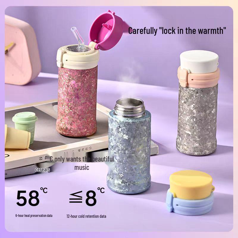 Kashima Titanium Insulated Travel Mug - Portable Double-Layer Pop-Up Pocket Cup for Outdoor Cycling & Climbing, with Gift Box.