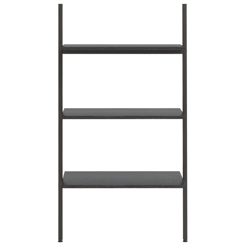 Ladder Shelf with 3 Shelves Black 64 x 34 x 116 cm