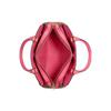 Coach Lillie 32 Classic Monogram Coated Canvas And Leather Shoulder Bag Women Handbags Khaki Rose-Red 91495-IMTVY