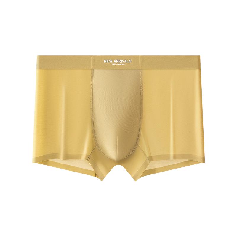 

Мужские бесшовные трусы-боксеры Ice Silk: Спортивные, дышащие, антибактериальные шорты телесного цвета 2025 года XXXL