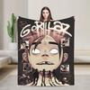 Music Band Gorillaz Punk Rock Warm Soft Blanket Travel Plush Throw Blanket Fluffy Bedroom Flannel Bedspread Sofa Bed Cover