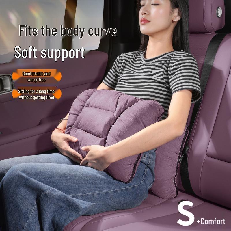 Xiaomi SU7 Winter Flannel Lumbar Pillow & Blanket: Foldable, Comfortable, Ideal for Car Use