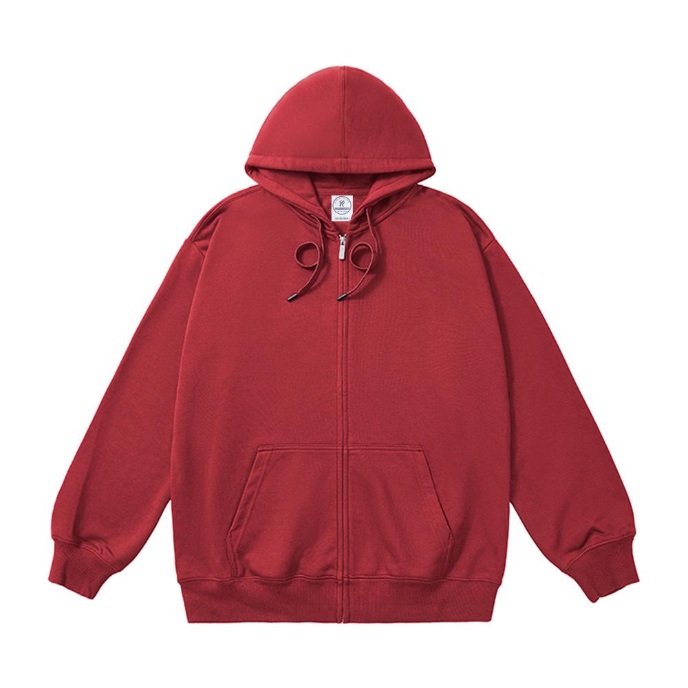 Winter Plus Velvet Oversized Super Soft Zipper Hoodie with Custom Embroidery S (50-60 kg)