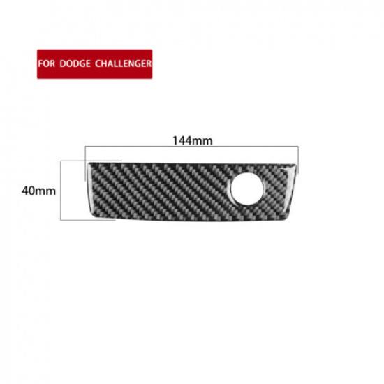 For Dodge Challenger 2008-2014 Carbon Fiber Glove Box Handle Panel Cover Trim