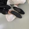 2025 neue quadratische Zehenpartie vielseitig flacher Ausschnitt weiche Sohle Wildleder Fußbedeckung College-Stil Ballett Damen Einzelne Schuhe