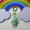 Mini LABUBU Key Chain Kawaii Labubu School Bag Pendant Keyring Couple DIY Key Ring Decoration Accessories Kids Gift