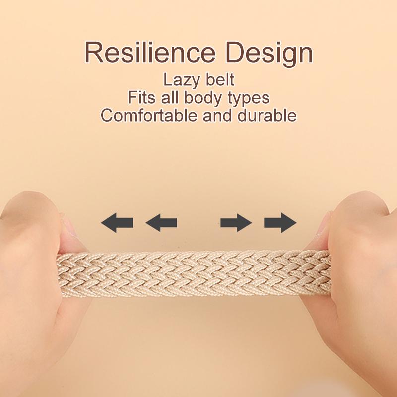 1Pc U Shape Buckle Elastic 100x2.5CM Unisex Belts Mens/Women Canvas Webbing Braided Imitation Leather