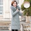 Down Jacket Women's New Winter Style Middle-aged and Elderly Mother's Wear Thickened Mid-length Fox Fur Collar Coat for Women