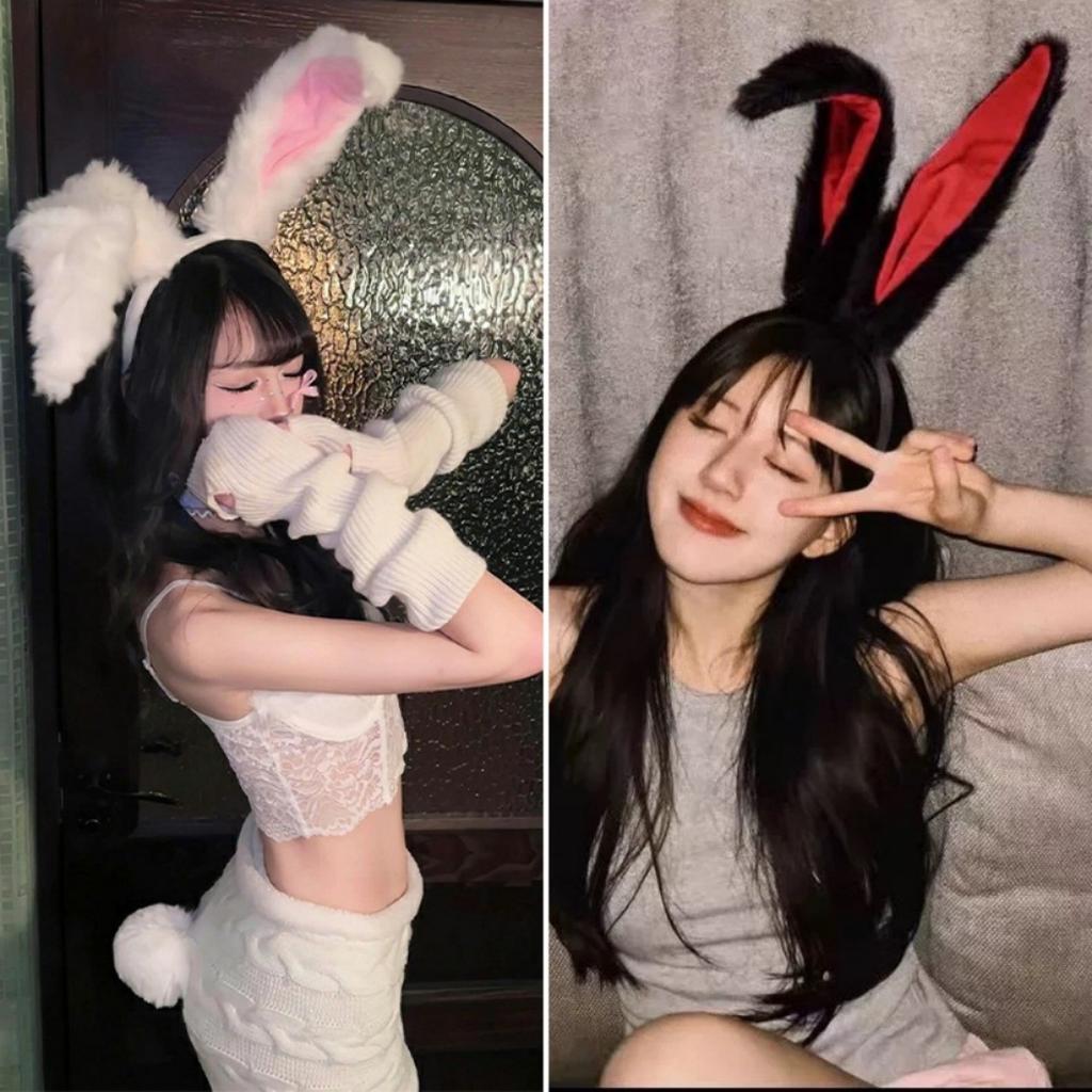 Oversized Rabbit Ears Headband Plush Beast Ears Hair Accessories Rabbit Girl Dress Up Headband Cute Headgear