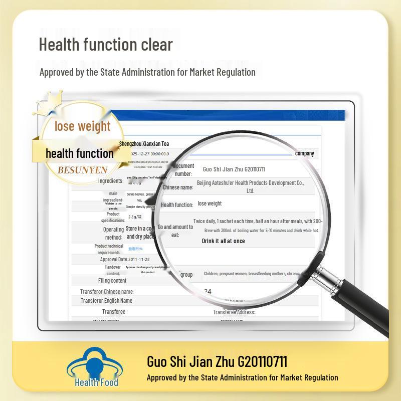 B. Shengyuan Slimming Tea: Changqing Tea for Men and Women, 8 Bags - Fresh Date, Authentic & Available