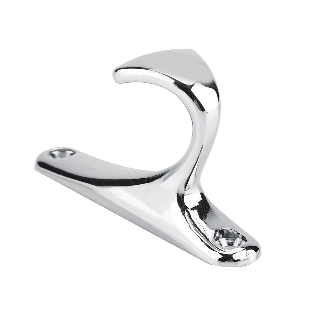 Modern Wall Mounted Coat Hook Bathroom Cloakroom Closet Clothes Rack Holder Hooks(Matte Chrome)