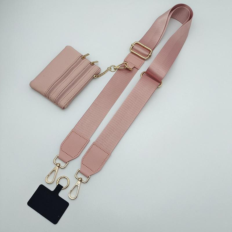 New Trendy Mobile Phone Lanyard Wide Shoulder Strap Removable Change Bag Wrist Strap One Shoulder Messenger Bag Accessories