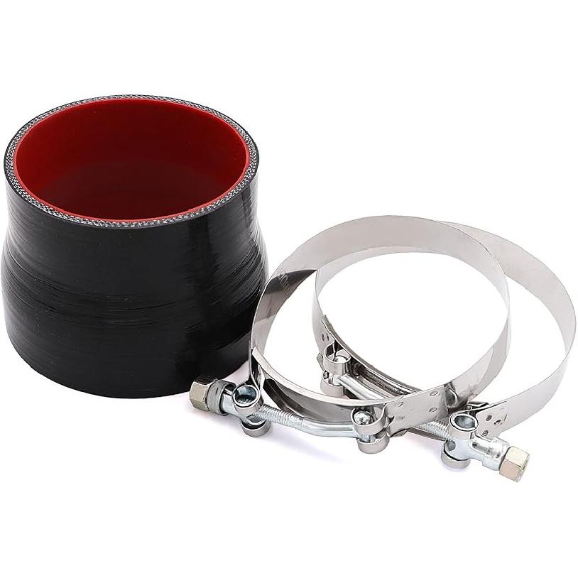 Silicone Straight Reducer Hose Coupler 3 To 4 Inch For Turbocharger/Intercooler/Exhaust Air Intake Duct Pipe Adapter 4-Ply Length 3 Inch With 2PCS