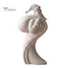 Unique Minimalist Holiday Art Pieces Abstract Santa Claus Ornament, Sandstone Texture 3D Print Decor Statues, Artistic Figurines for Tabletop Entrance