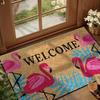 Flamingo Welcome Carpet Anti Slip Living Room Bedroom Home Carpet Living Room Bedroom Kitchen Anti Slip Floor Mat Home Decor