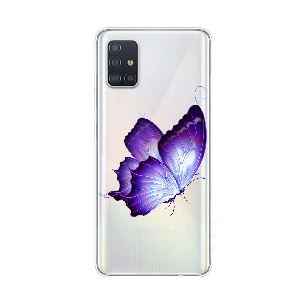 Fluture frumos pentru Samsung Galaxy A01 A11 A12 A22 A21S A31 A41 A42 A51 A71 A32 A52 A72 A02S Husa din silicon