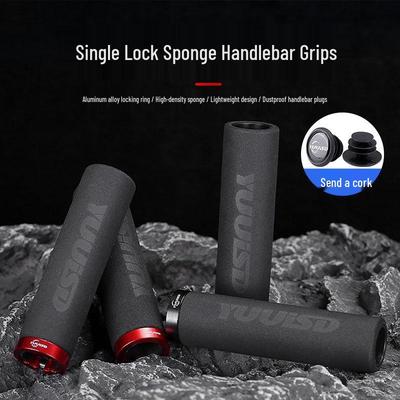 YUUISD Anti-Slip Mountain Bike Foam Grips, Single-Sided Lock-On, Folding Bike Handlebar Grips