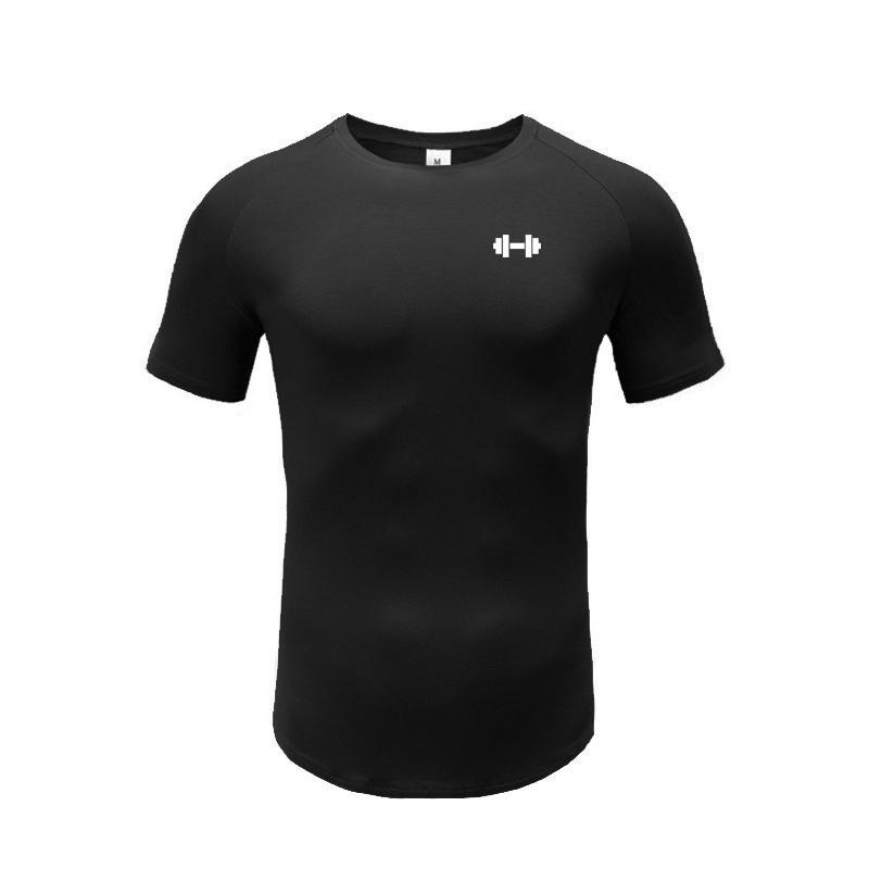 Muscleguys Summer Cotton Running T-shirts Mens O-neck Slim Fit Fitness Short Sleeve T Shirt Bodybuilding Gym Clothing Casual Sports Tops