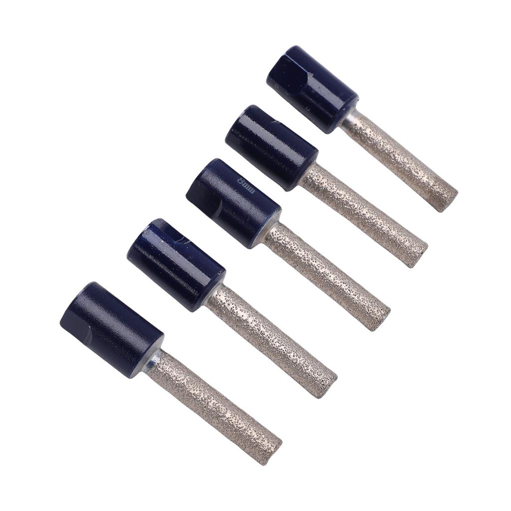 5 Pcs Dry   Drill Bit M10 Thread 8mm Vacuum Brazed   Hole Saw for Ceramic Tile   Marble Stone