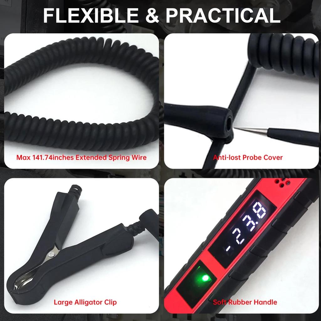NS 870 Auto Electrical Diagnostic Tool, Digital Voltage Testing Pen for Car Mechanic Enthusiasts Quick Troubleshooting